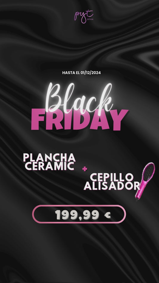 OFERTA BLACK FRIDAY - PLANCHA CERAMIC + CEPILLO ALISADOR